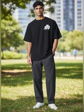 H&M Next Level Apparel Black Tee with Ice Graphic